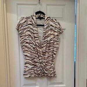 INC Women's Zebra Print Top